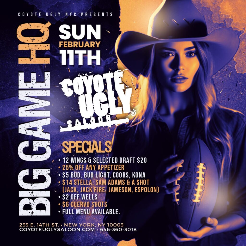 Big Game HQ - New York City - Coyote Ugly Saloon