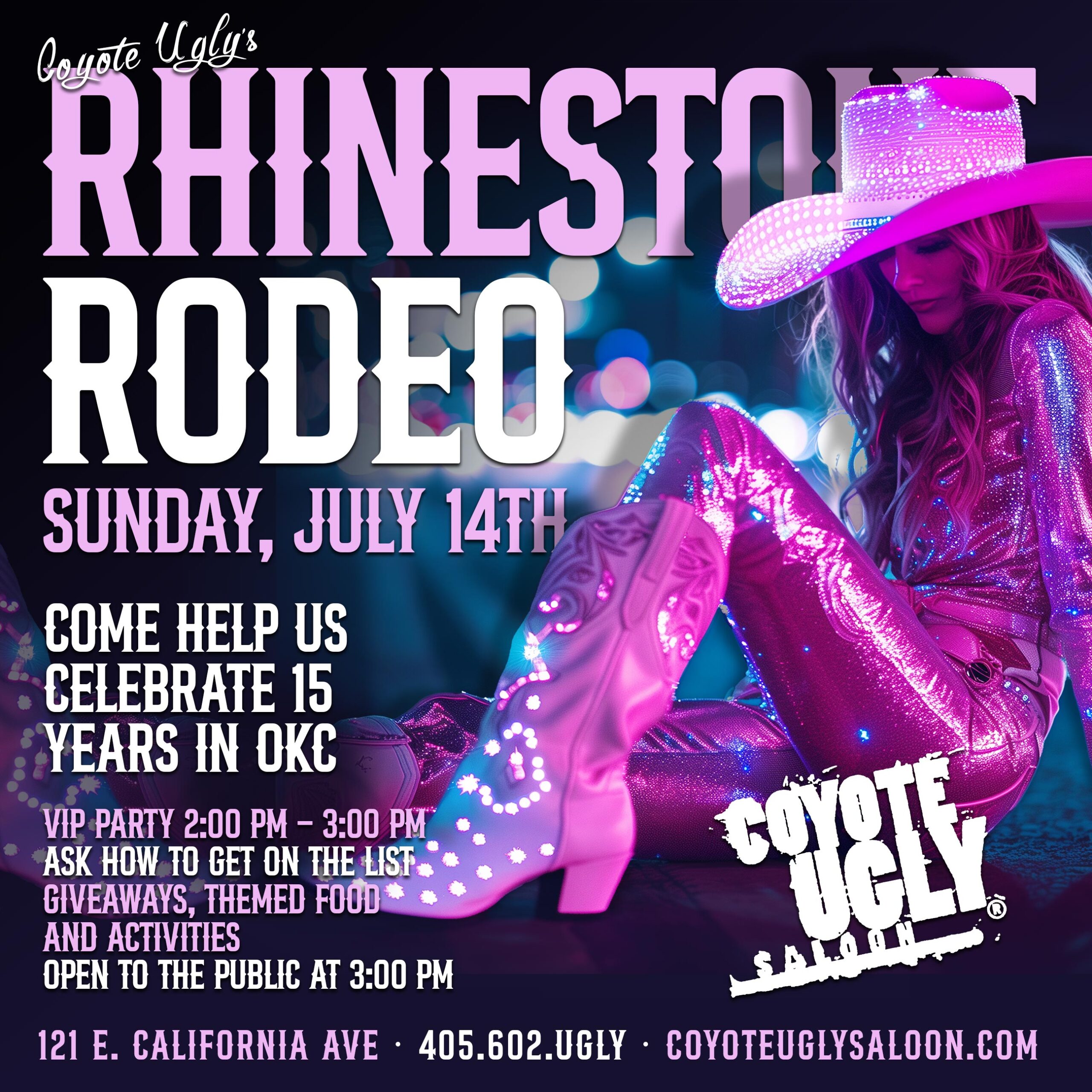 Oklahoma City: 15 Year Anniversary – Rhinestone Rodeo: July 14, 2024