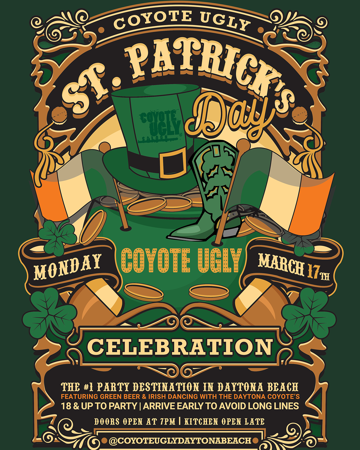 Daytona Beach: St. Patrick’s Day Celebration: March 17, 2025