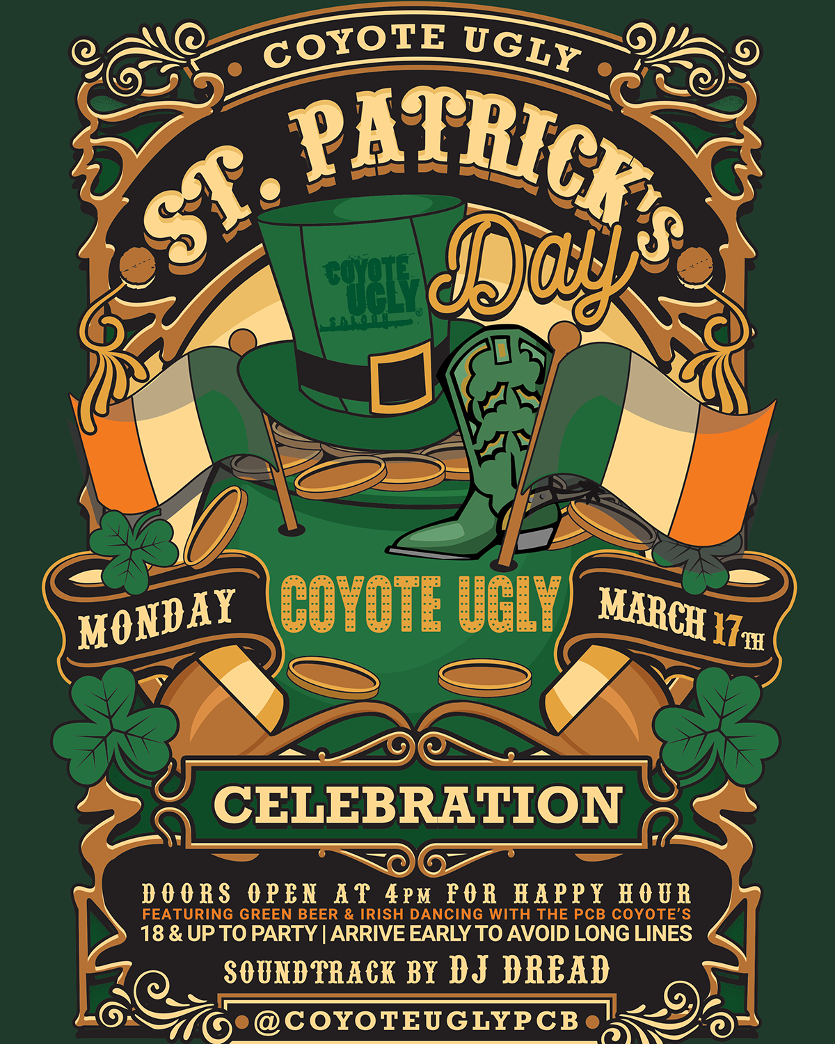 Panama City Beach: St. Patrick’s Day Celebration: March 17, 2025