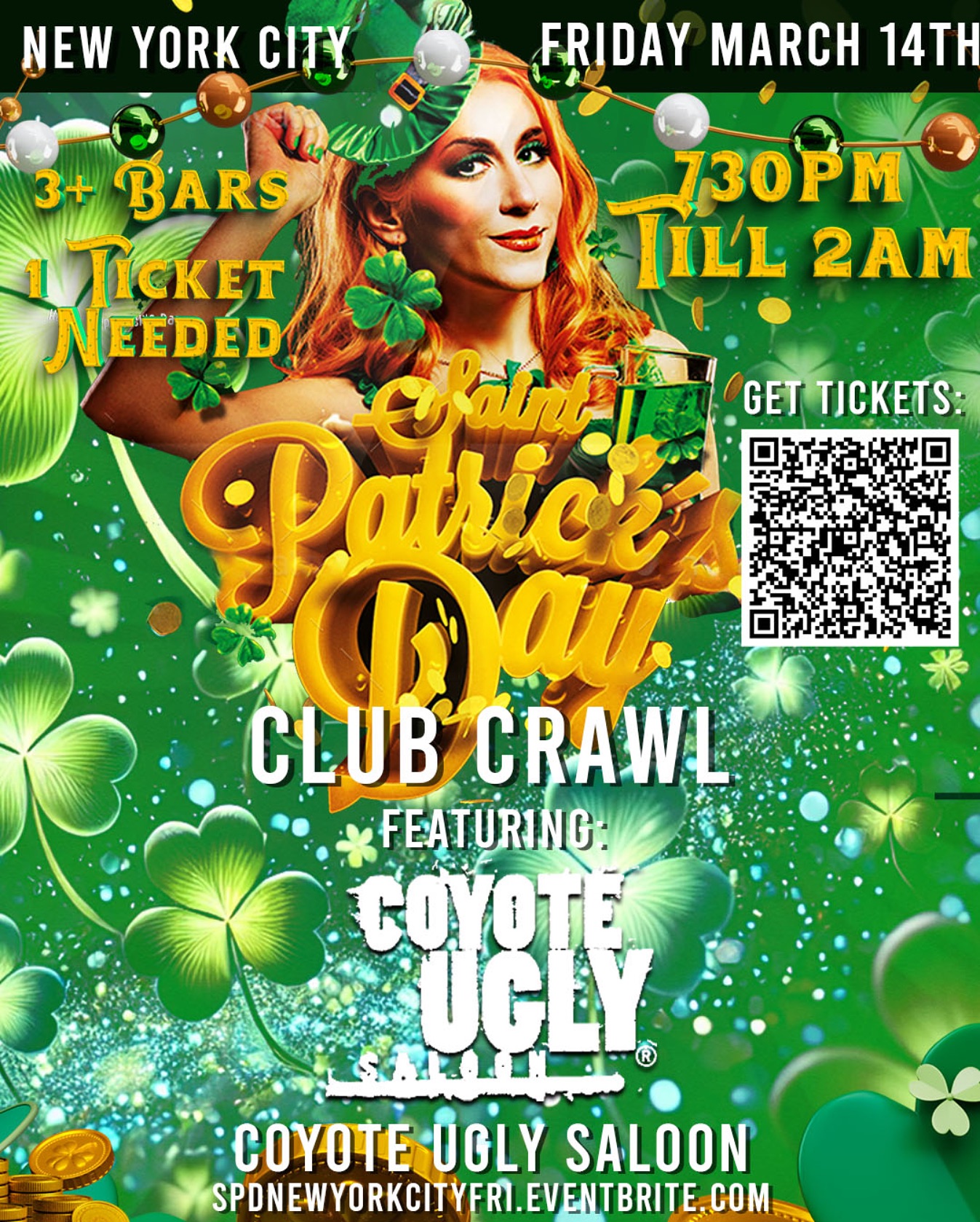 New York: St. Patrick’s Club Crawl NYC: March 14, 2025